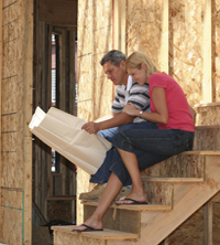 couple at construction site