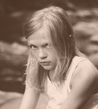 sad adolescent girl